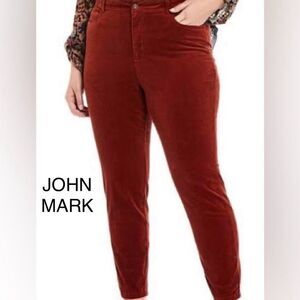 ❤️BRAND NEW! John Mark Plus Size Skinny Corduroy Jeans